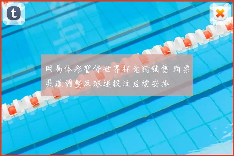 网易体彩暂停世界杯竞猜销售 购票渠道调整及球迷投注后续安排